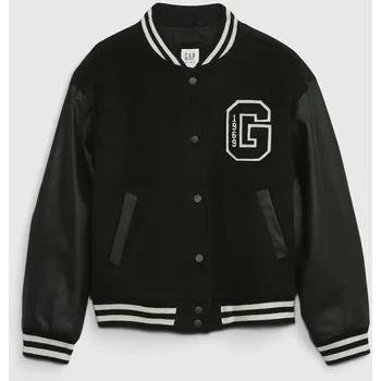 GAP Dívčí Dětský vlněný bomber GAP Černá 152/158 (2440356)