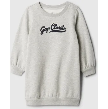 Dívčí šaty GAP Dívčí Baby mikinové šaty s logem GAP Šedá 104 (2475510)