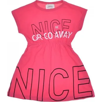 Dívčí šaty Dívčí letní šaty s krátkým rukávem Lososová 12 měsíců