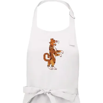 Kuchyňská zástěra Mayové - zvířata tygr - Dámská zástěra na vaření - Univerzální velikost ( Bílá )