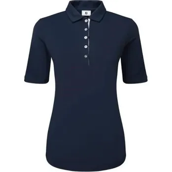 FootJoy Half Sleeve Ruched Lisle dámské polo, tmavě modré dámské, XXL