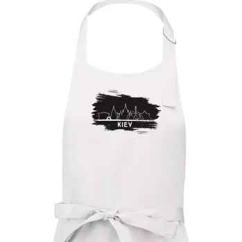 Kuchyňská zástěra Kiev - Silueta - Dámská zástěra na vaření - Univerzální velikost ( Bílá )
