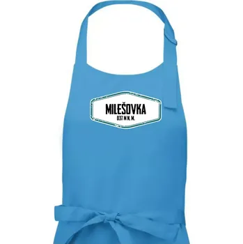 Kuchyňská zástěra Hora Milešovka - Dámská zástěra na vaření - Univerzální velikost ( Světlý tyrkys )