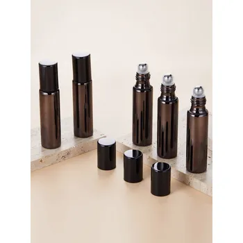 Organizér na kosmetiku Hnědočerná roll-on lahvička