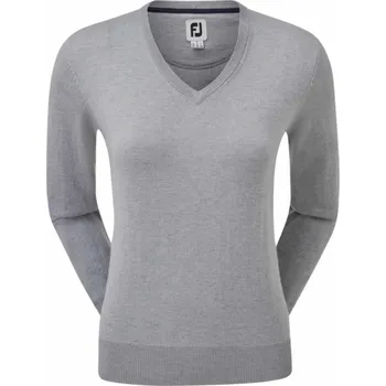 Golf FootJoy Wool Blend V-Neck dámský svetr, šedý dámské, L