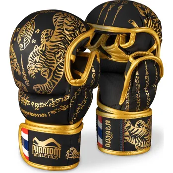 Boxerské rukavice PHANTOM Sparring rukavice muay thai - černo/zlaté - PHMMAG2939 Velikosti: S/M