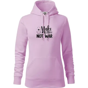 Dámská mikina Make tea not war - Mikina dámská Cape s kapucí - S ( Orchid )