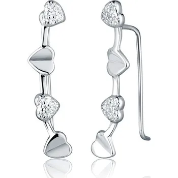 Náušnice Náušnice JVD SVLE2522XJ6BI00 stříbrné