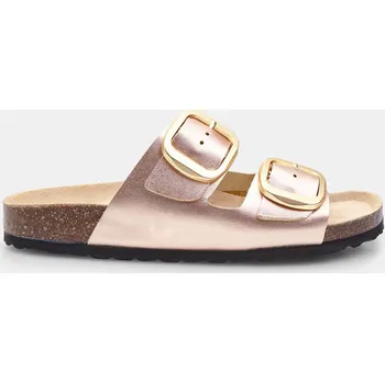 Dámské sandále Baťa kožené dámské letní footbed pantofle růžové, vel. 37