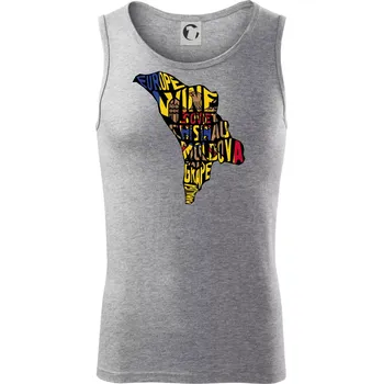 Mapy - názvy měst - Polsko - Tílko pánské Core - S ( Tmavě šedý melír )