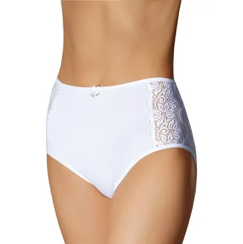 Kalhotky Dámské vyšší krajkové kalhotky Zarita Emili Barva/Velikost: bílá / L/XL
