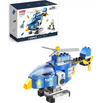 ostatní stavebnice Stavebnice policejní vrtulník, 120 dílků, pro děti od 3 let