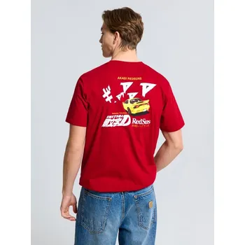 Sinsay - Tričko s potiskem na zádech Initial D Elyaf - červená - 541EY-33X - 541EY-33X-XL