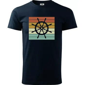 Vintage kormidlo - Triko extra velké (5-8XL) - 8XL ( Námořní modrá (velmi tmavá - téměř černá) )