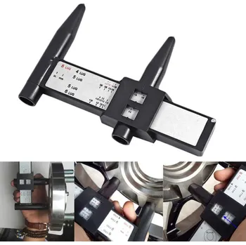 Nářadí pro automobil Měrka roztečí šroubů 4-6 dírových disků kol