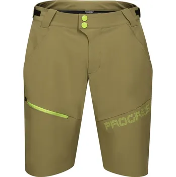 Pánské oblečení Progress GENIUS BIKE SHORTS pánské cyklo šortky olivová/černá Velikost: XXL