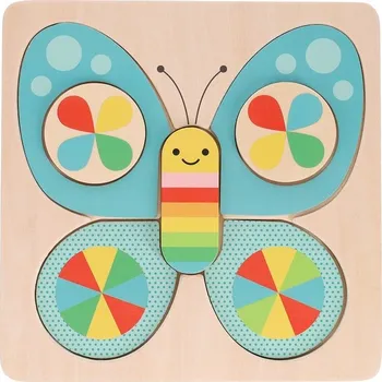 Petit Collage Dřevěné puzzle Motýl
