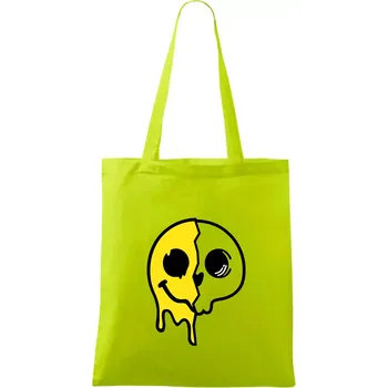 Yin & Yang lebka smajlík - Taška bavlněná - 42 x 38 cm ( Limetková )