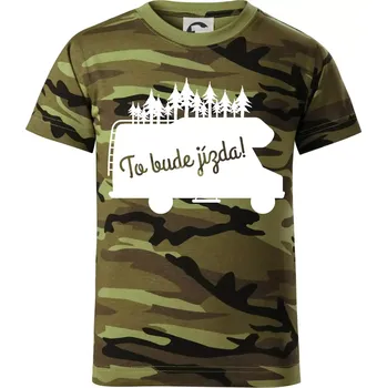 To bude jízda - alkovna - Dětské maskáčové triko - 122 cm/6 let ( Zelený maskáč )