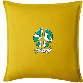 Polštář Planeta - Peace symbol - Polštář 50x50 - 50x50 - Pouze potah ( Žlutá )