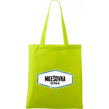 Hora Milešovka - Taška bavlněná - 42 x 38 cm ( Limetková )