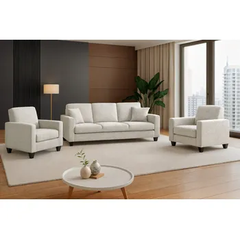 Sedací souprava Rozkládací sedací souprava WENATO 3+1+1 krémová