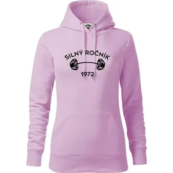 Dámská mikina Silný ročník - Letopočet 1972 - Mikina dámská Cape s kapucí - S ( Orchid )