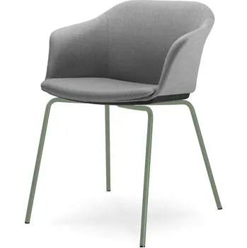 Jednací židle Konferenční křeslo Wave 033-N12 (4-nohá kostra šalvějově zelená PANTONE 17-6212 TCX, celočalouněný k