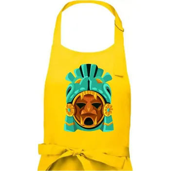 Kuchyňská zástěra Mayové maska mátová - Dámská zástěra na vaření - Univerzální velikost ( Žlutá )