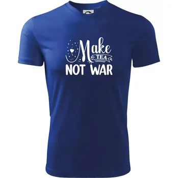 Make tea not war - Dětské triko sportovní (dresovina) - 158 cm/12 let ( Královská modrá )
