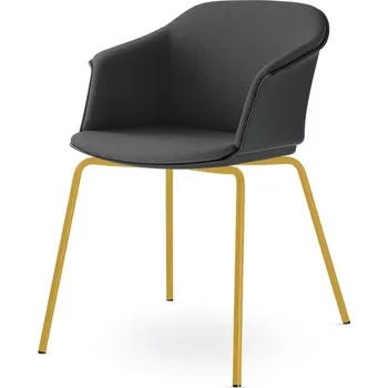 Jednací židle Konferenční křeslo Wave 032-N16 (4-nohá ocelová kostra medová žlutá RAL 1005, plastový korpus s vnit