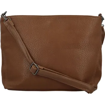 Stylová dámská koženková crossbody kabelka Gabra, tmavě hnědá