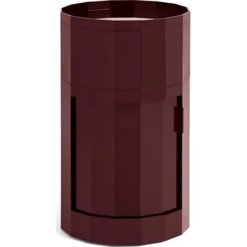 Noční stolek HAY Úložný stolek Facet Cabinet High, burgundy