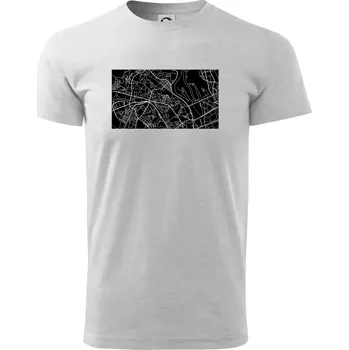 Kiev - mapa - Triko extra velké (5-8XL) - 6XL ( Světlešedý Melír )