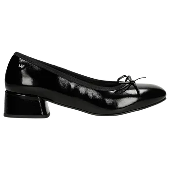 Dámské lodičky Černé Lakované Lodičky Dámské Na Širokém Podpatku Wojas 3517531 39