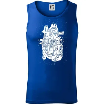 Steampunk lidské srdce - Tílko pánské Core - XL ( Královská modrá )