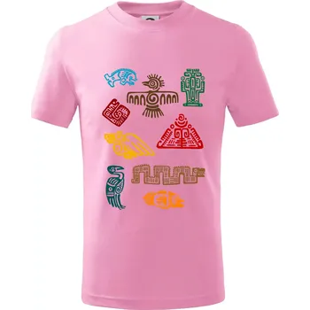 Mayové - ikony příšery - Tričko dětské bavlněné - 98 cm / 2 roky ( Růžová )