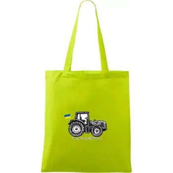 The ghost of Ukraine - traktor - Taška bavlněná - 42 x 38 cm ( Limetková )