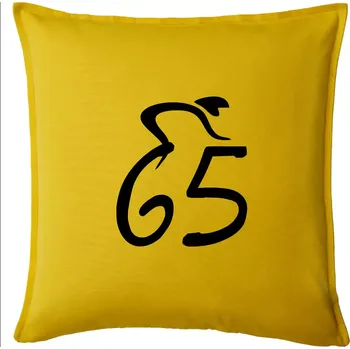 Polštář Cyklista slaví pětašedesátku (65) - Polštář 50x50 - 50x50 - Pouze potah ( Žlutá )