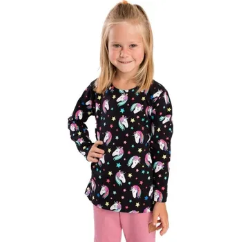 Dívčí tričko Dívčí triko Betty mode vel. 92,98,104,110 tmavě modré jednorožci