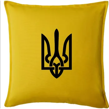 Polštář Ukrajina trojzubec velký - Polštář 50x50 - 50x50 - Pouze potah ( Žlutá )