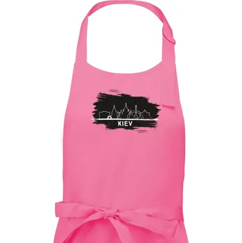 Kuchyňská zástěra Kiev - Silueta - Pánská zástěra na vaření - Univerzální velikost ( Růžová )