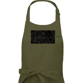 Kuchyňská zástěra Kiev - mapa - Pánská zástěra na vaření - Univerzální velikost ( Khaki )