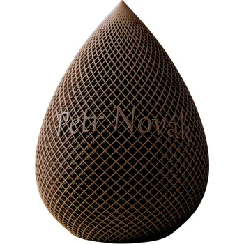 Smuteční dekorace Ekologická Bio urna I Dřevěná hnědá barva I S vlastním textem