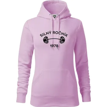 Dámská mikina Silný ročník - Letopočet 1978 - Mikina dámská Cape s kapucí - XS ( Orchid )