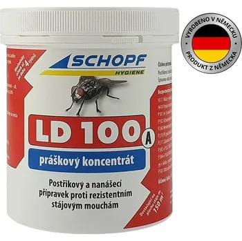 DDD servis s.r.o. LD 100 A 250g proti rezistentním mouchám ve stáji, insekticid na mouchy