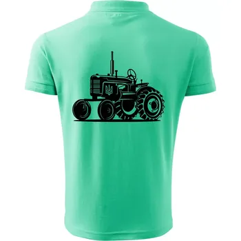 Pánská košile Traktor Ukrajinské armády - Polokošile pánská Pique Polo 203 - 5XL ( Mátová )