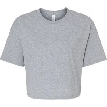 Dámské tričko Bella+Canvas Lehké oversize crop top tričko z jednoduchého žerzeje Barva: šedá melír, Velikost: M BL6482