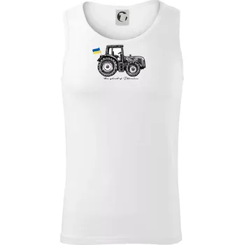 The ghost of Ukraine - traktor - Tílko pánské Core - S ( Bílá )