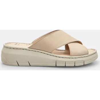 Dámské pantofle Baťa dámské letní kožené pantofle béžové, vel. 36